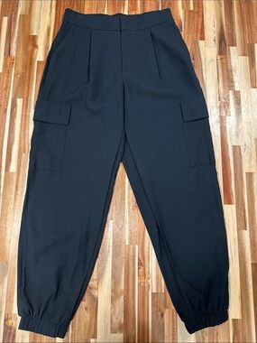 a new day Black Cargo Pants with Elastic Cuffs 574